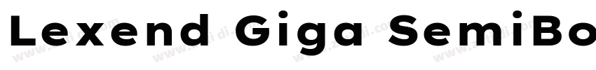 Lexend Giga SemiBold字体转换